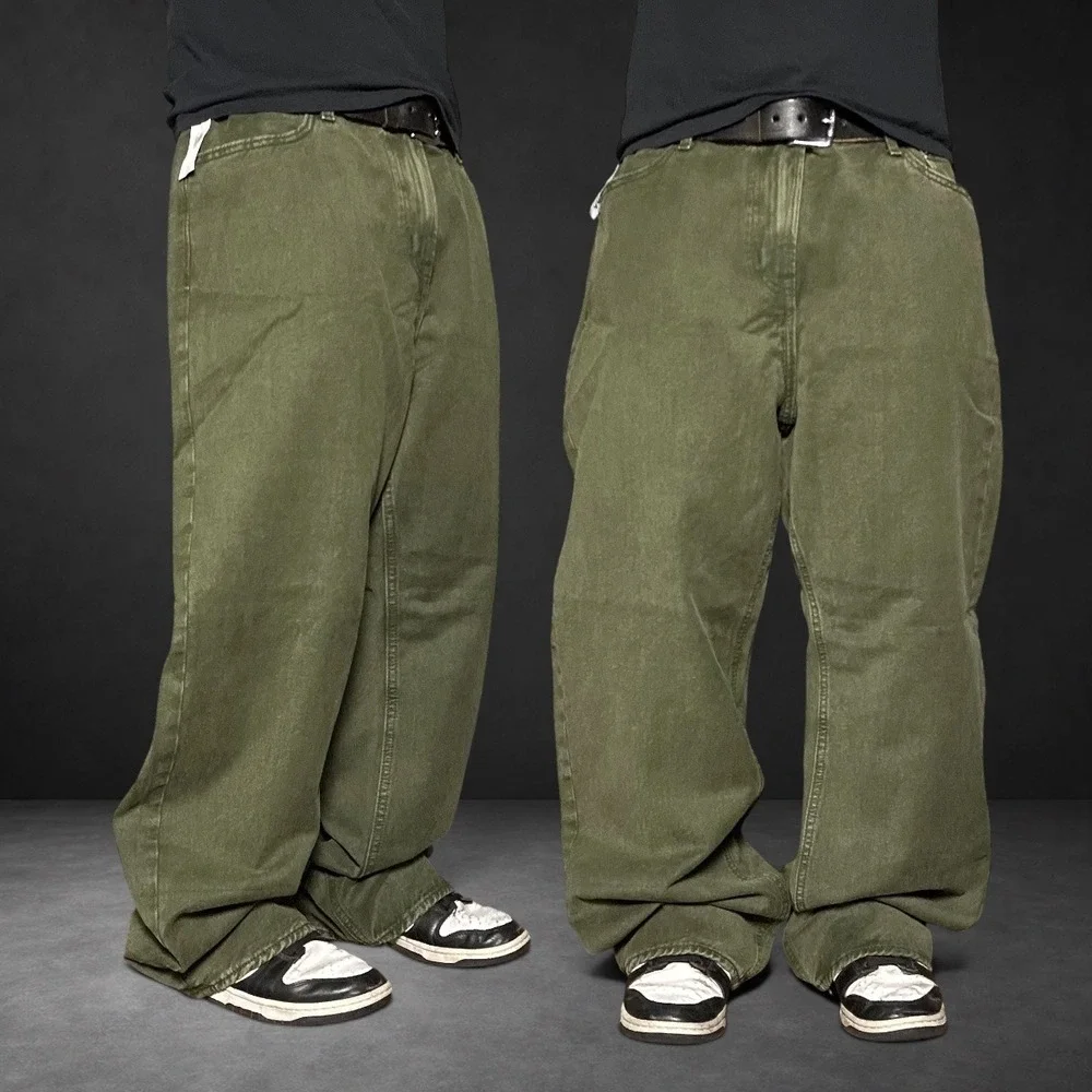 Old Navy 90s Baggy Olive Green Skater Jeans Retro Y2K Size 40x32